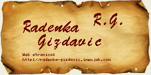Radenka Gizdavić vizit kartica